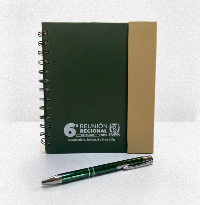 notebook on white canvas